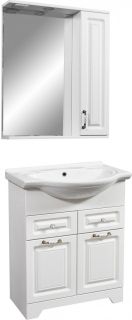 Зеркало-шкаф с подсветкой Stella Polar Кармела 65см ольха белая SP-00000184